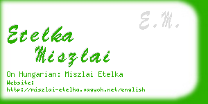 etelka miszlai business card